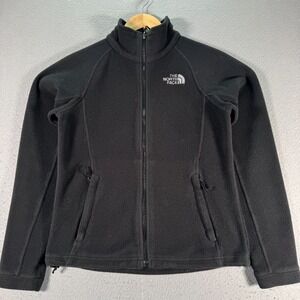 The North Face Flash Dry Jacket Womens‎ XS Black Fleece Mockneck Hiking Explore